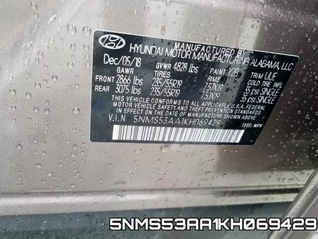 5NMS53AA1KH069429 фото 2