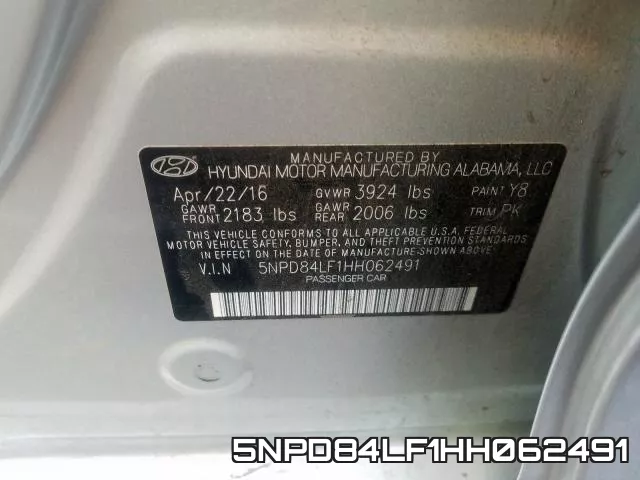 5NPD84LF1HH062491 фото 2