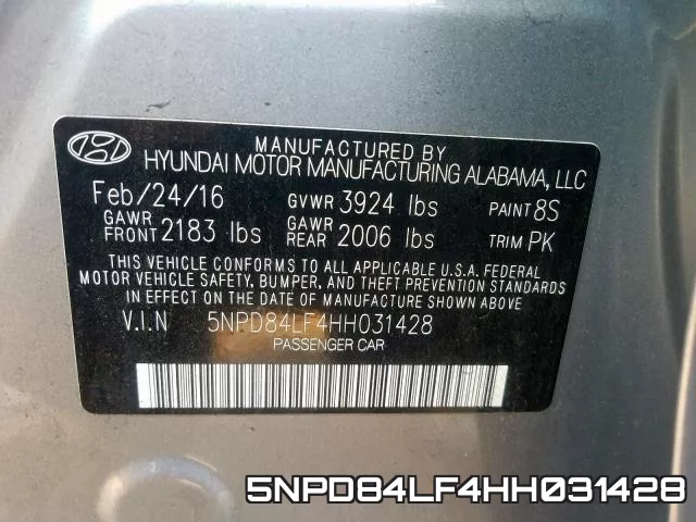 5NPD84LF4HH031428 фото 2
