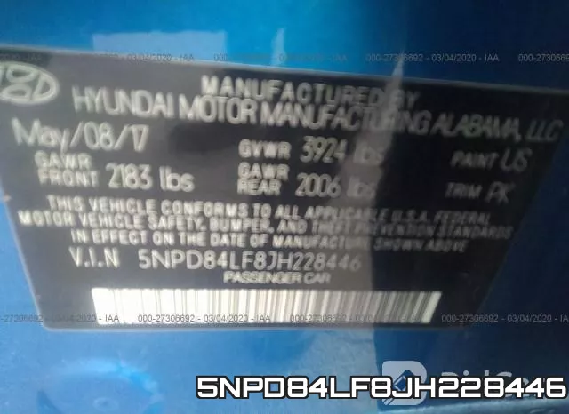 5NPD84LF8JH228446 фото 10