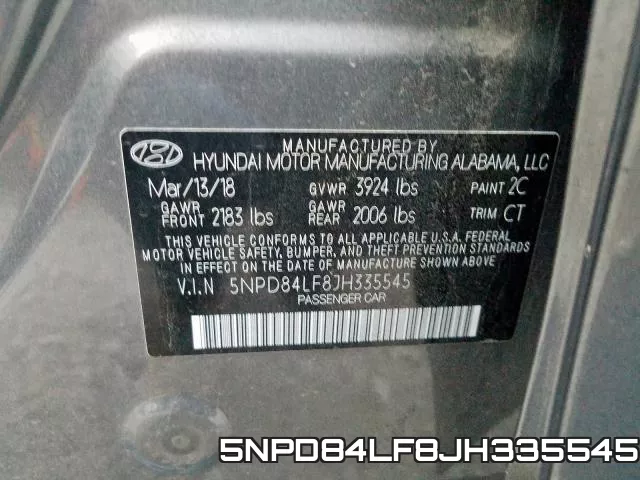 5NPD84LF8JH335545 фото 2