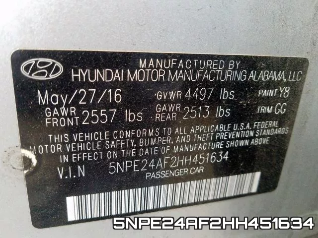 5NPE24AF2HH451634 фото 2