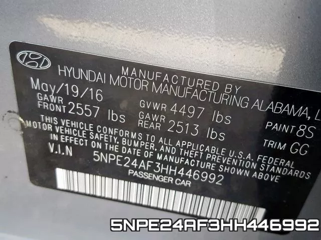 5NPE24AF3HH446992 фото 2