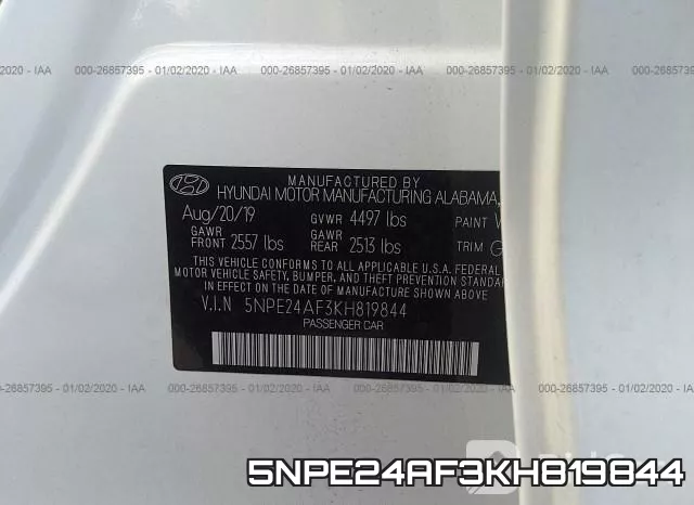 5NPE24AF3KH819844 фото 10