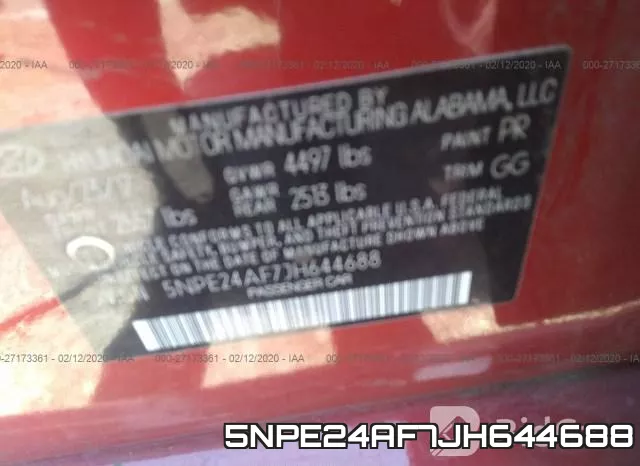 5NPE24AF7JH644688 фото 10