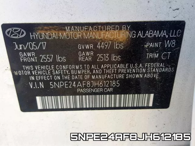 5NPE24AF8JH612185 фото 2