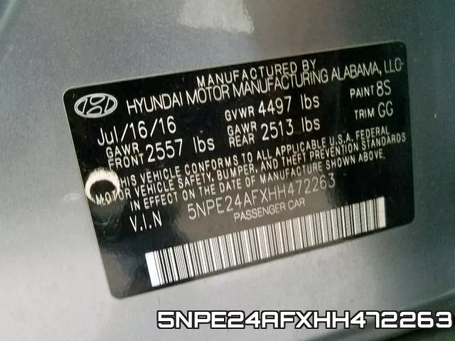 5NPE24AFXHH472263 фото 2
