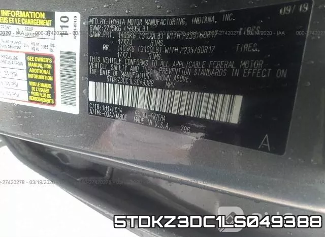 5TDKZ3DC1LS049388 фото 10