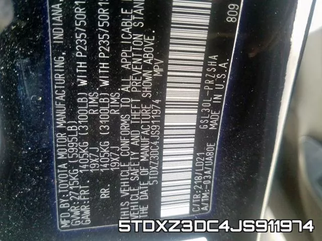 5TDXZ3DC4JS911974 фото 2