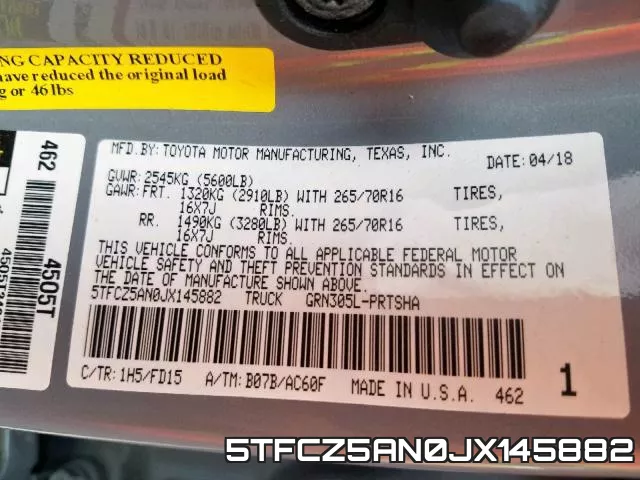 5TFCZ5AN0JX145882 фото 2