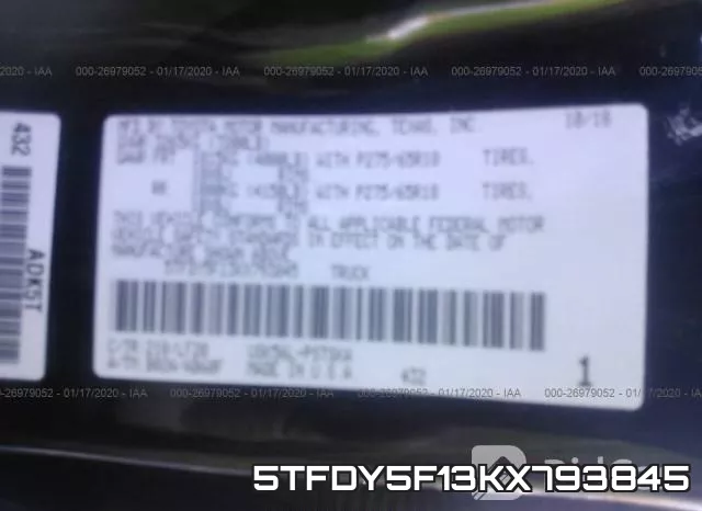 5TFDY5F13KX793845 фото 10