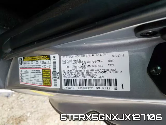 5TFRX5GNXJX127106 фото 2