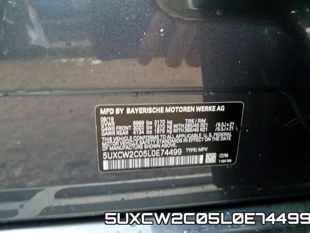 5UXCW2C05L0E74499 фото 2