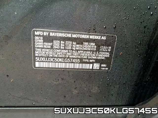 5UXUJ3C50KLG57455 фото 2