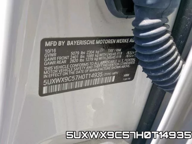 5UXWX9C57H0T14935 фото 2