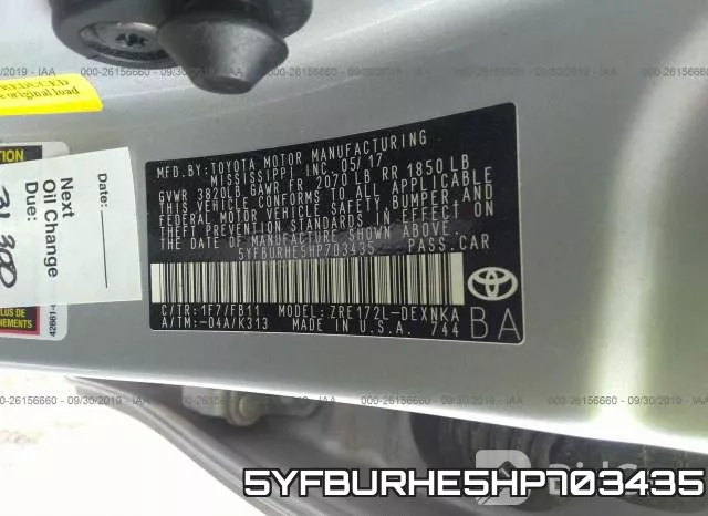 5YFBURHE5HP703435 фото 9