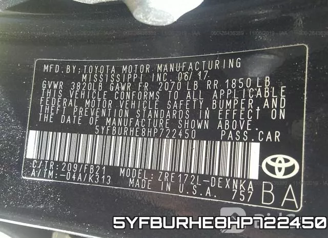 5YFBURHE8HP722450 фото 10