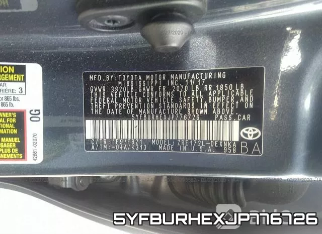 5YFBURHEXJP776726 фото 10