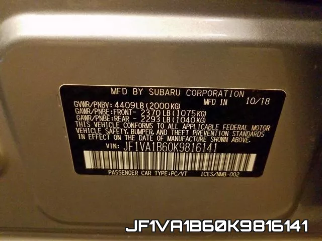 JF1VA1B60K9816141 фото 2