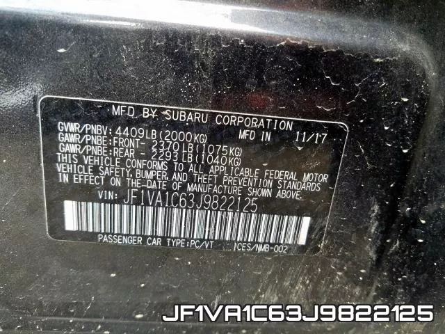JF1VA1C63J9822125 фото 2