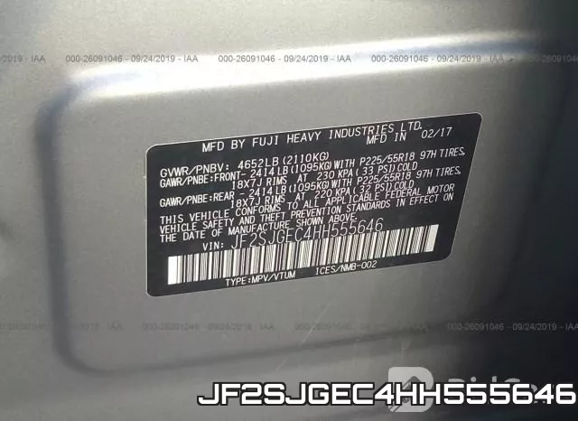 JF2SJGEC4HH555646 фото 10