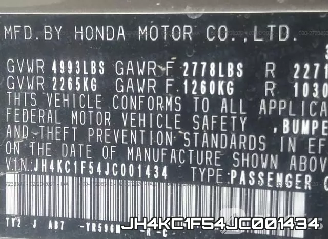 JH4KC1F54JC001434 фото 10