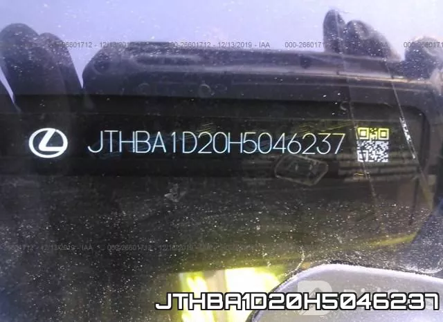 JTHBA1D20H5046237 фото 10