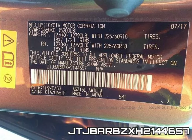 JTJBARBZXH2144657 фото 10