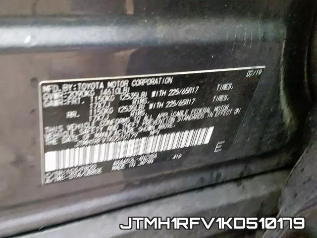 JTMH1RFV1KD510179 фото 2