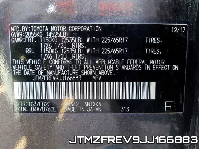 JTMZFREV9JJ166883 фото 2