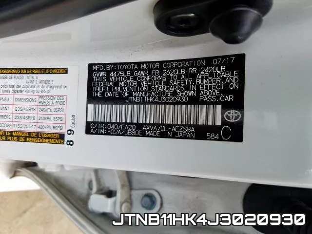 JTNB11HK4J3020930 фото 2