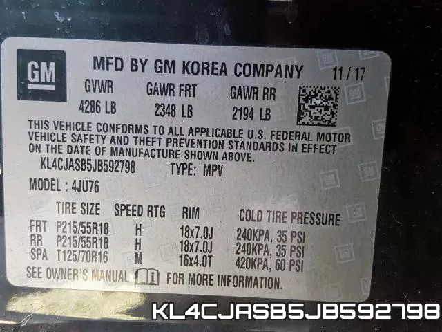 KL4CJASB5JB592798 фото 2