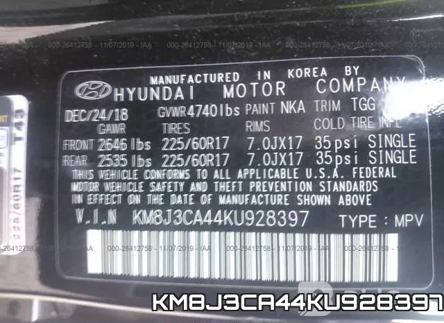 KM8J3CA44KU928397 фото 10