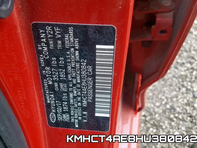 KMHCT4AE8HU380842 фото 2