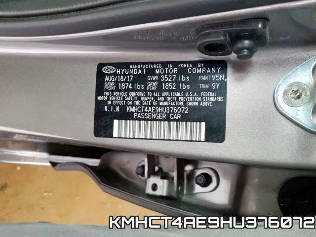 KMHCT4AE9HU376072 фото 2