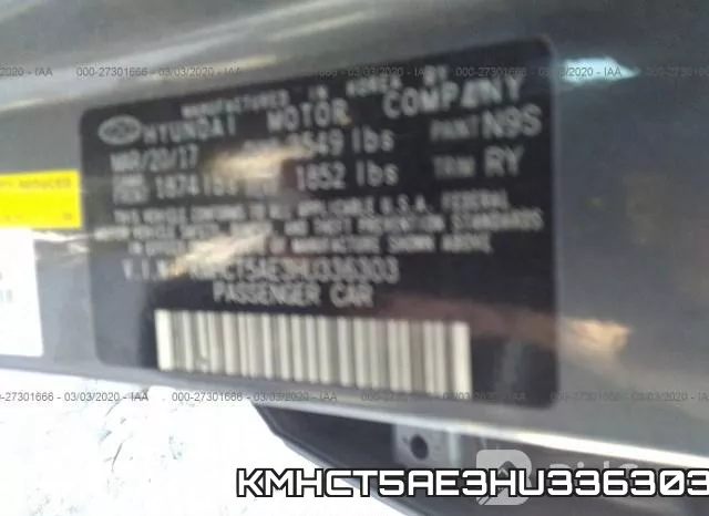 KMHCT5AE3HU336303 фото 10