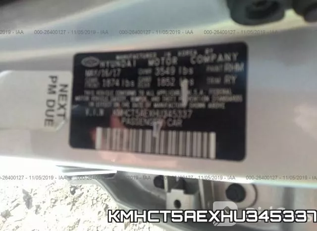 KMHCT5AEXHU345337 фото 10