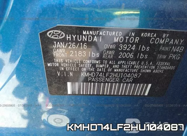 KMHD74LF2HU104087 фото 10