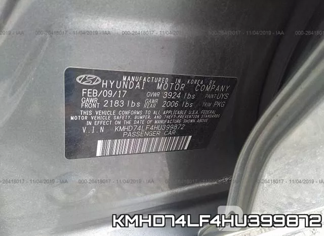KMHD74LF4HU399872 фото 10