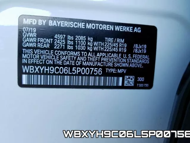 WBXYH9C06L5P00756 фото 2