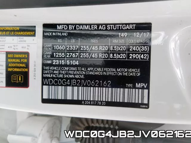 WDC0G4JB2JV062162 фото 2