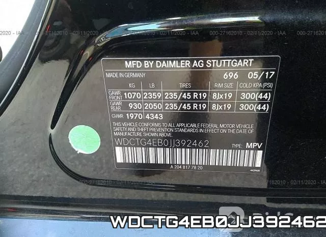 WDCTG4EB0JJ392462 фото 10