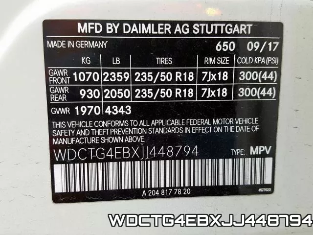 WDCTG4EBXJJ448794 фото 2