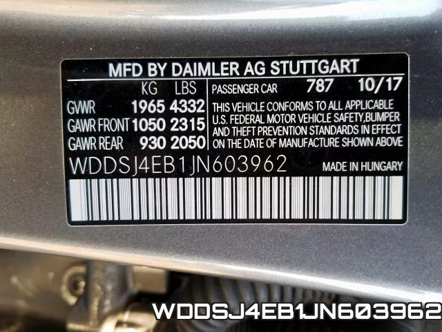 WDDSJ4EB1JN603962 фото 2