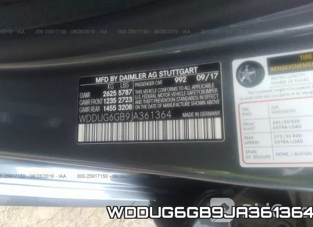 WDDUG6GB9JA361364 фото 10