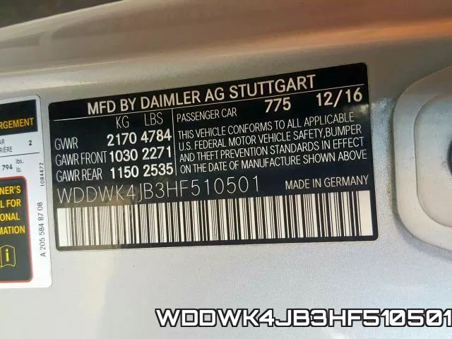 WDDWK4JB3HF510501 фото 2