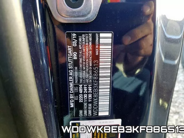 WDDWK8EB3KF886513 фото 2