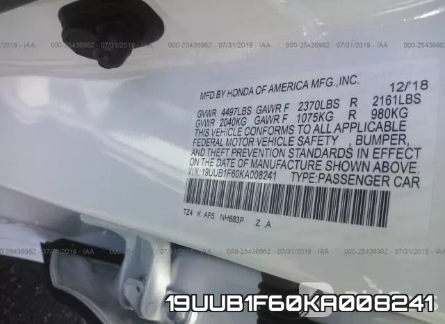 19UUB1F60KA008241 фото 10