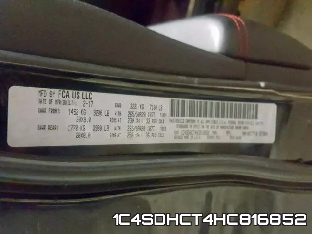1C4SDHCT4HC816852 фото 2