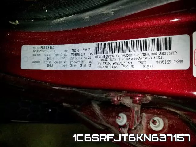 1C6SRFJT6KN637157 фото 2